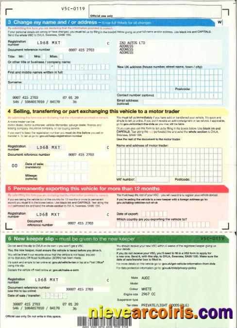 United Kingdom driver,vehicle registration certificate3